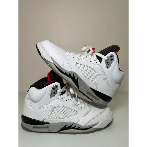 Nike Air Jordan 5 Retro White Fire Red Black Size 10 - 136027 104 main image 10